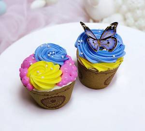 Floral Women's Day Combo Cup Cake [2 Pc]