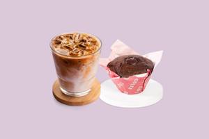 Iced Latte (Regular) & Triple Chocolate Muffin