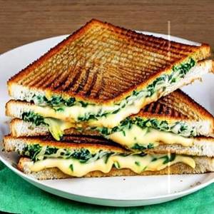 Mushroom Spinach Cheese Sandwich