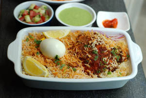 Tandoori Chicken Biryani[bbak]+Raita+Chicken Gravy