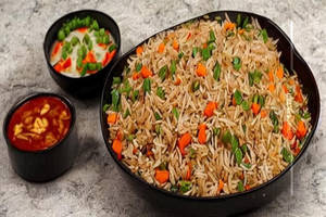 Veg Burnt Garlic Fried Rice