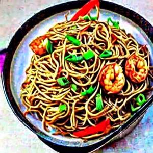 Prawns Schezwan Hakka Noodles
