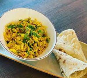 Paneer bhurji with chapatis