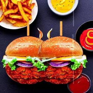 Chicken kababs burger
