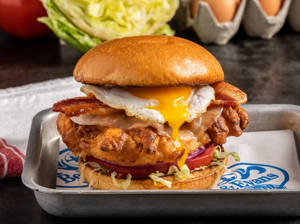 Egg chicken burger