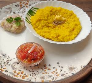 Arhar dal khichdi butter tarka