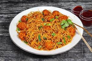 Veg Manchurian Noodles
