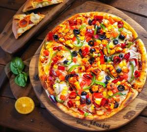 Veg ghee crust pizza [6 pieces, 6 inches]