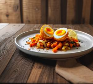 Boiled Fry Egg [3 Eggs] With Sauteed Vegetable