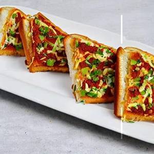 Vegetable Manchurian Cheese Toast Sandwich