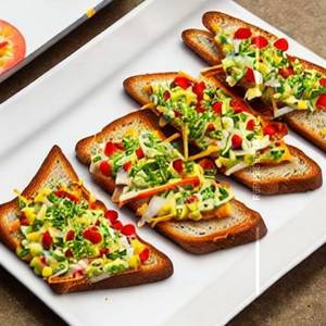 Vegetable Cheese Toast
