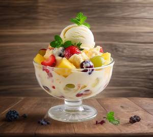 Fruit Salad with Ice Cream