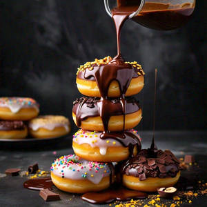 Donuts with Dark & White Chocolate (5pc)