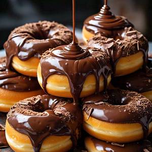 Donuts with Dark Belgian Chocolate (6pc)