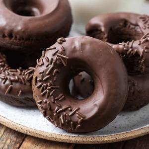 Donuts with Belgian Dark chocolate (4pc)