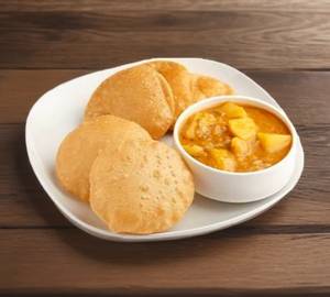 Puri 8piece+Bhujia dahi