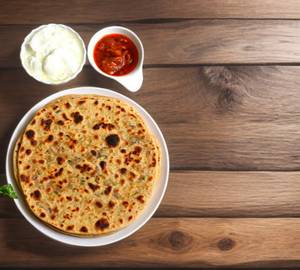 Sattu Paratha [2 Pieces] With Curd