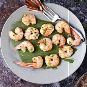 Butter garlic prawns
