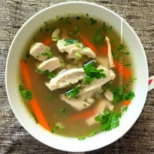 Lemon coriander chicken soup