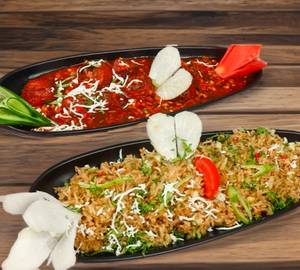 Fried rice and manchurian