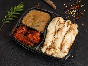 3 Pc Parotta With Chicken Gravy & Schezwan Chicken