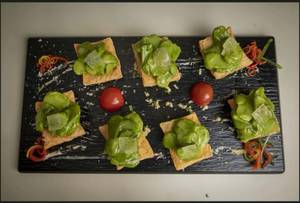 Thai Style Water Chestnut On Flaky Pastry