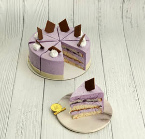 Eggless Blueberry Cake Slice