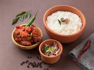 Curd Rice With Paramakudi Pepper Chicken