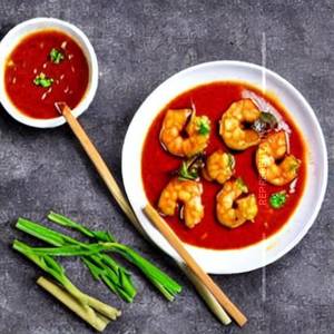 Prawns In Your Choice Of Oriental Sauce
