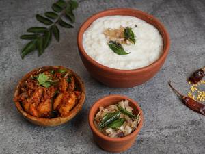 Curd Rice With Nei Podi Kozhi