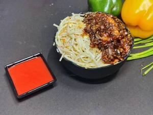 Egg Noodles With Fish Manchurian