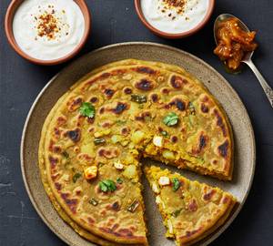 Aloo gobi paneer paratha
