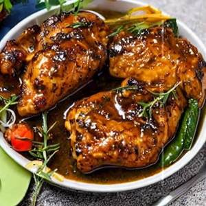 Grill Chicken In Herb Roast Sauce