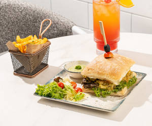 Mint Chicken Tikka Sandwich In Cia Batta