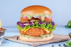 Chimichurri Spicy Paneer Burger.