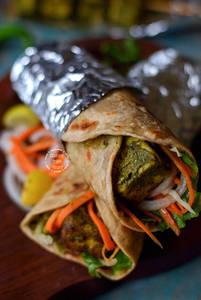 Hariyali Paneer Tikka Roll