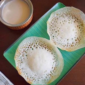 Appam With Coconut Milk