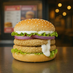 Crispy Chicken Cheese Blast Burger