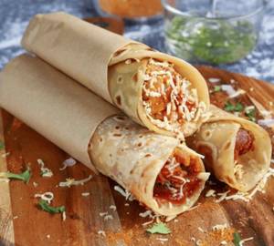 Double egg peri peri paneer roll