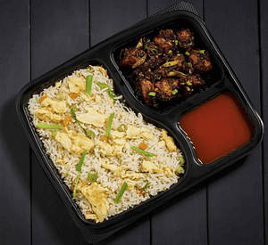 Chicken Manchurian And Egg Rice