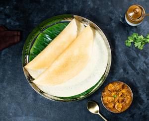 Plain Dosa 2 pc with Boneless Chicken Curry