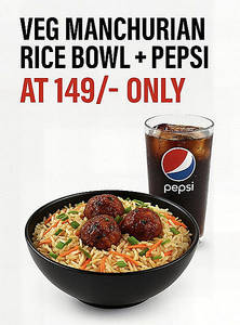 Veg Manchurian Rice Bowl + Pepsi