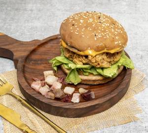 Chicken zinger burger + 1 pieces fried chicken + 2 pieces hot wings + cold drinks