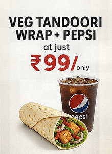 Veg Tandoori Wrap + Pepsi