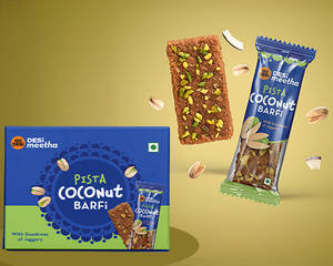 Pista Coconut Burfi - 8 Pcs