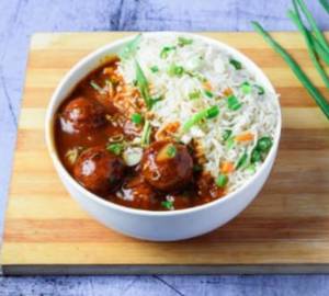 Veg Ball Manchurian with Veg Fried Rice
