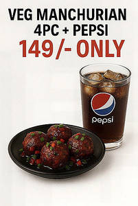 Veg Manchurian Dry 4pc + Pepsi