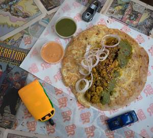 Single Egg Double Chicken Kathi Roll