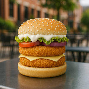 Veg Cheese Chilli Melt Big Rush Burger