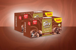 The  Dairy Factory Chocolate Ice cream PP (700+700ML)
